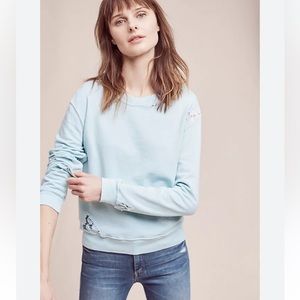 Anthropologie Laced Terry Sweatshirt